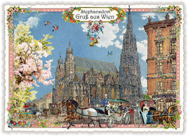 Städte-Postkarte, Stephansdom Wien (Quer)