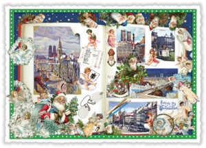 Städte-Postkarte, Weihnachten München (Quer)