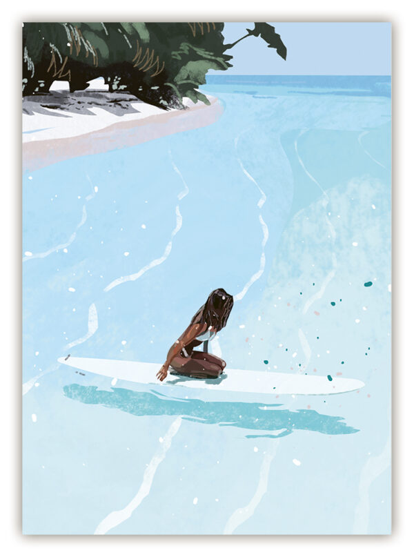 Surfing girl, o.T. (hoch)