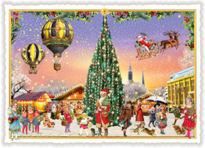 Städte-Postkarte, Weihnachten, Dortmund - Weihnachtsstadt (Quer)
