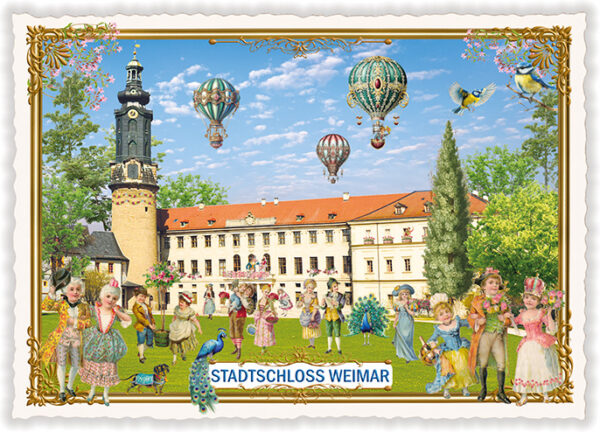 Städte-Postkarte, Weimar, Stadtschloss (Quer)