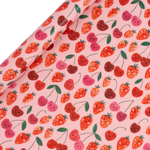 Rollengeschenkpapier -  Cherry Strawbs (4m)