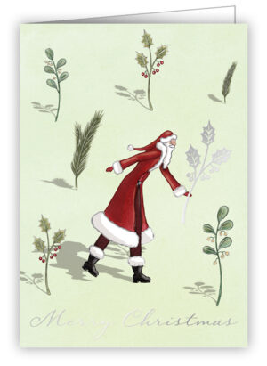 Santa with mistletoe