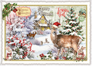 Merry Christmas - Fröhliche Weihnachten - Joyeux Noel (Quer)
