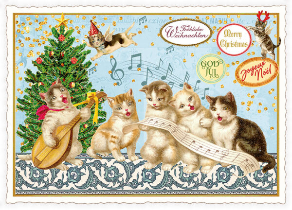 Merry Christmas - Fröhliche Weihnachten - Joyeux Noel (Quer)