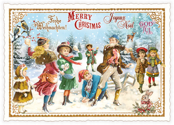 Merry Christmas - Fröhliche Weihnachten - Joyeux Noel (Quer)