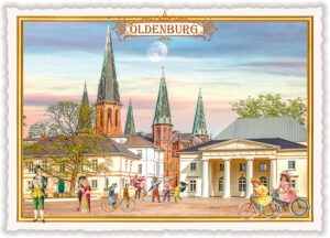 Städte-Postkarte, Oldenburg, Lambertkirche (Quer)