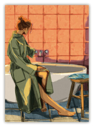 Taking a bath, o.T. (hoch)