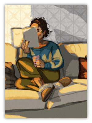 Woman reading, o.T. (hoch)