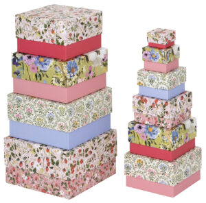 Gift Box Nest Square (10) - Summer Florals