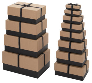 Gift Box Nest Rectangle (12) - Kraft