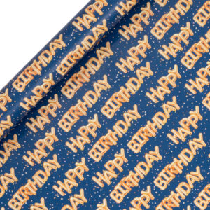 Rollengeschenkpapier - Happy Birthday Blue (4m)