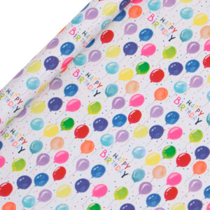 Rollengeschenkpapier -  Neon Birthday Ballons (2m)