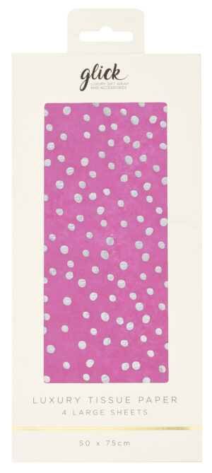 Tissue (2) -  Foil Flecks Hot Pink