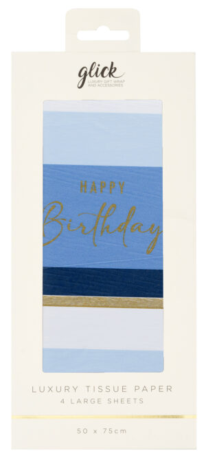 Tissue - Birthday Stripes Blue