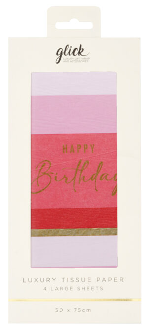 Tissue - Birthday Stripes Pink
