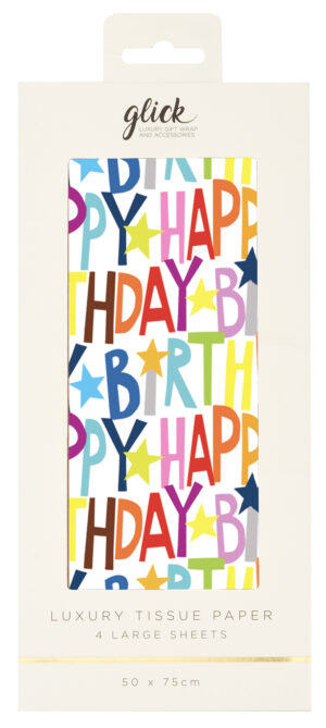 Tissue -  Happy Birthday Multi