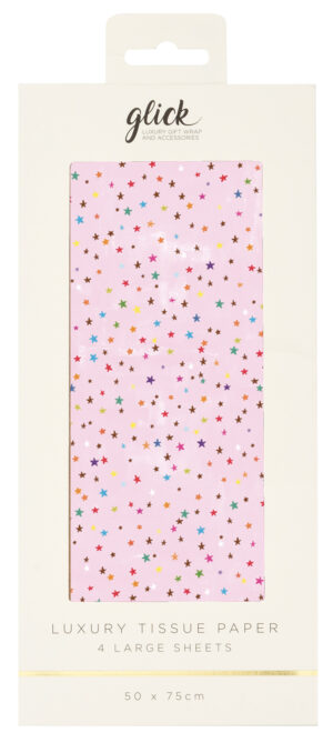 Tissue -  Stars Pink