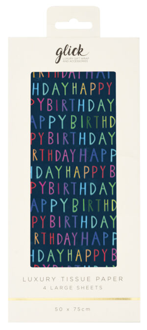 Tissue -  Happy Birthday Navy