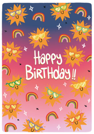 Happy birthday sun and rainbow