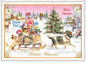 Merry Christmas - Fröhliche Weihnachten - Joyeux Noel (Quer)