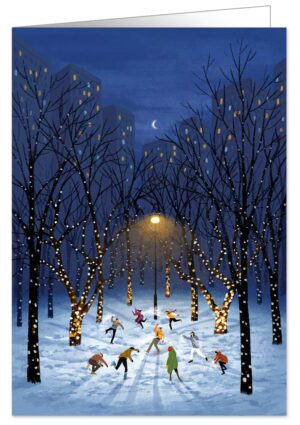 snowball fight at night