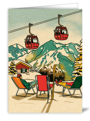 Skiing with panoramic view