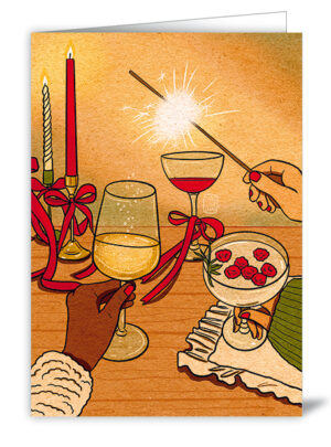 Cheers! and sparkler