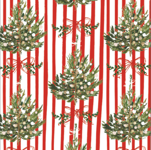 Paper Napkins - Striped Spruce